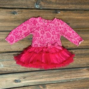 6-9mo Baby Glam Pink Tutu Dress Onesie